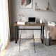 image 4 of HOMCOM Computer Table, Writing Desk with Steel Frame and Wood Top, Industrial Home Study Table, 115 x 58 x 74.5cm, Rustic Brown and Black
