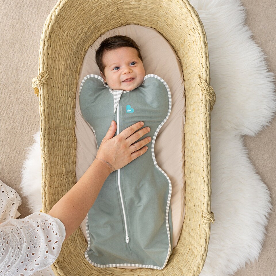 image 1 of Love to Dream Swaddle Up Deep Olive 1.0 TOG Baby Swaddle - 3.5-6kg