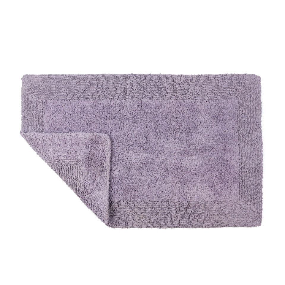 image 1 of Heavyweight Reversible Bath Mat Rug 53 x 85cm - Heather