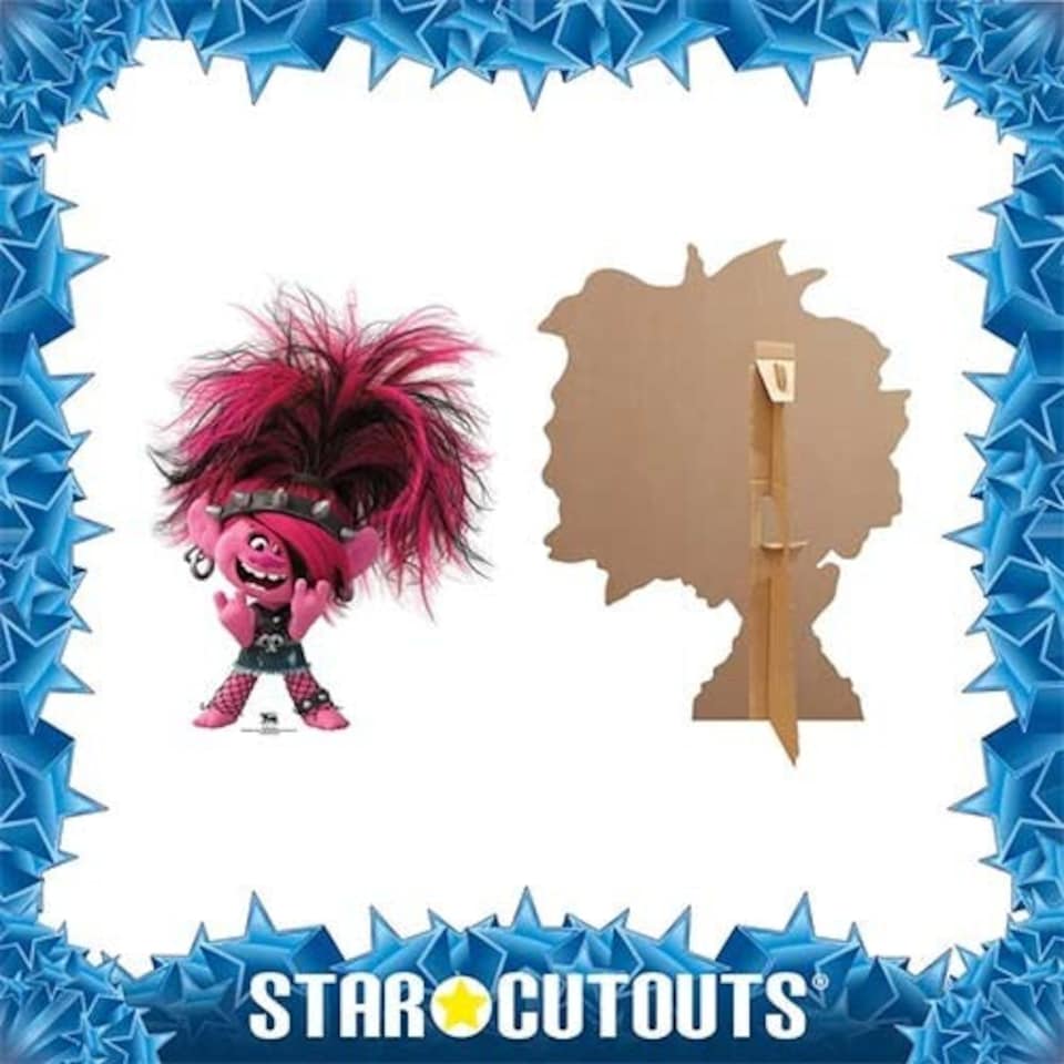 image 1 of Poppy Punk Trolls World Tour Star Mini Cardboard Cutout 94cm