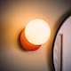 image 3 of ValueLights Darla Rust Frosted Globe Bathroom Wall Light | Orange