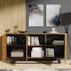 image 6 of Sideboard 160cm Oak Matt Body & Doors – 3 Door Cabinet with Black Metal Legs Bronze