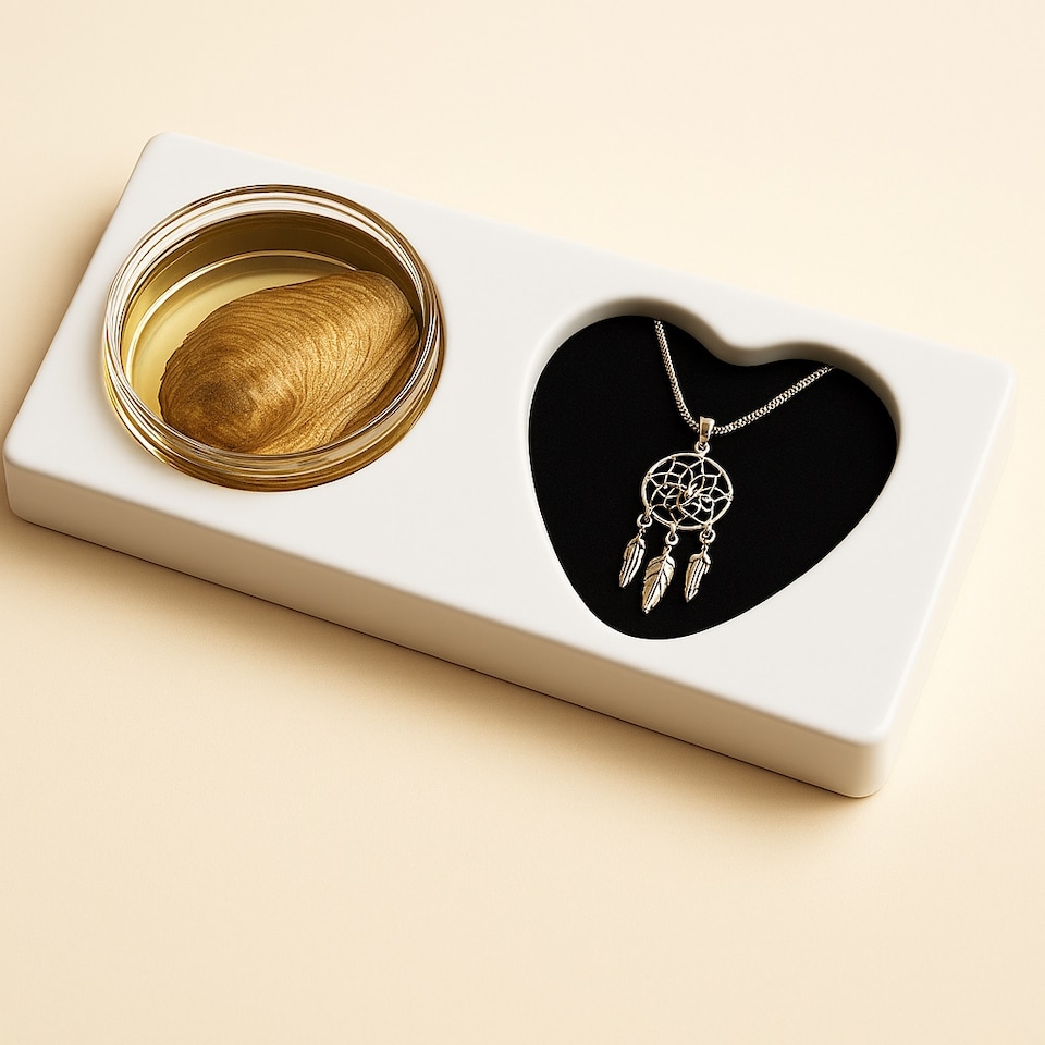 image 1 of Open-Your-Own Dreamcatcher Pearl Pendant Necklace Gift