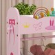image 8 of AIYAPLAY Kids Clothes Rail w/ Storage Shelves for Bedroom, Nursery, Pink