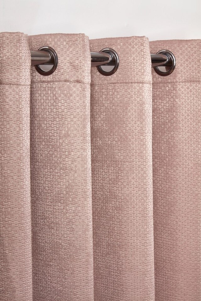 image 1 of Metro Thermal Blackout Eyelet Curtains 168cm x 183cm Blush Pink | Pink | Pink