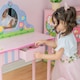 image 5 of Teamson Kids Magic Garden Play Vanity Table and Stool Set