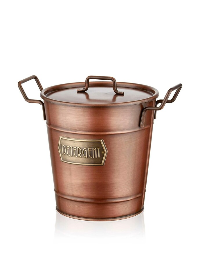image 1 of Copper Detergent Storage Bin