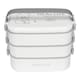 image 1 of Living and Home Stackable Bento Lunch Box with Handle 2 Layer, White, 2700ml | White