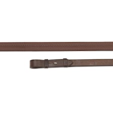 Aviemore Nylon Insert Leather Horse Rubber Reins - Havana - 54in x 0.75in
