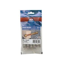Jcp Fixings Shield Anchors Loose Bolt Zyp M10 x 110/50mm - Box of 20 | Blue | M10 | 20