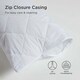 image 3 of Homescapes Quilted Body Pillow Protector - 50 x 140 cm | White