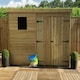 image 2 of 10 x 8 Garden Shed  Pressure Treated T&G PENT Wooden Garden Shed - 1 Window + Double Doors (10' x 8' / 10ft x 8ft) (10x8)