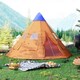 image 8 of Outsunny 6-7 Person Large Family Party Camping Tent W/ Carrying Bag Orange | Orange