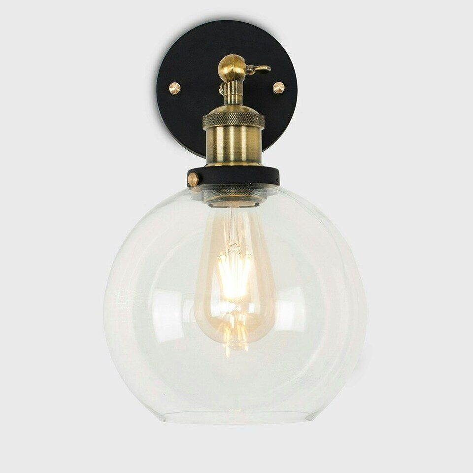 image 1 of ValueLights Sheridan Industrial Pair of Black Indoor Wall Light