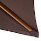 image 8 of Outsunny 2 x 3m Wooden Garden Parasol Umbrella Outdoor Sun Shade Canopy, Table Market Umbrella with Vent, 38 mm Pole, Rope Pulley Mechanism, Dark Coffee