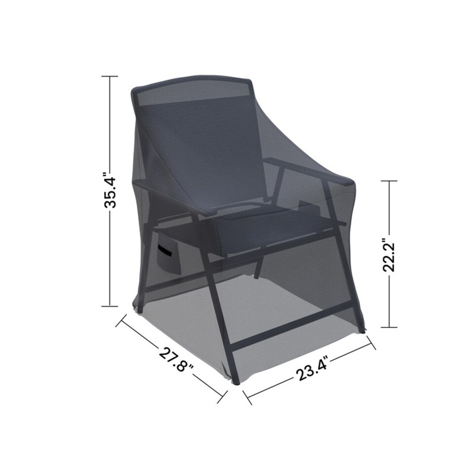 image 1 of Covers and all Spooner Patio Dining Chair Covers Set of 4 Water-Repellent UV-Resistant Polyester for Outdoor Armchairs, 23.4 W x 27.8 D x 35.4 H x