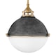 image 2 of Hinkley Fletcher 3 Light Pendant Aged Zinc with Heritage Brass