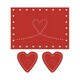 image 2 of Valentine's Heart Dine In Placemat Set Red