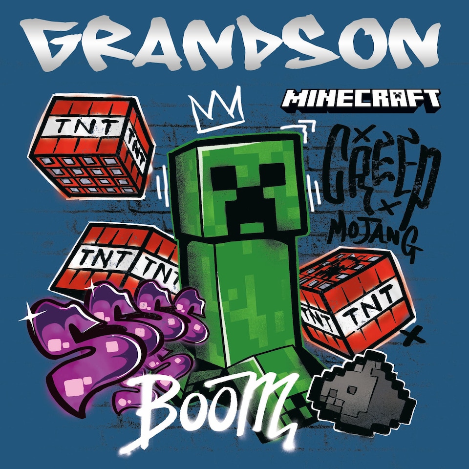 image 1 of Minecraft Grandson Birthday Card