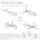 image 4 of HOMCOM 7FT Prelit Artificial Xmas Tree Holiday Décor w/ 350 Colourful LED Light