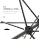 image 4 of Outsunny 2m Parasol Patio Umbrella, Outdoor Sun Shade with 6 Ribs Black