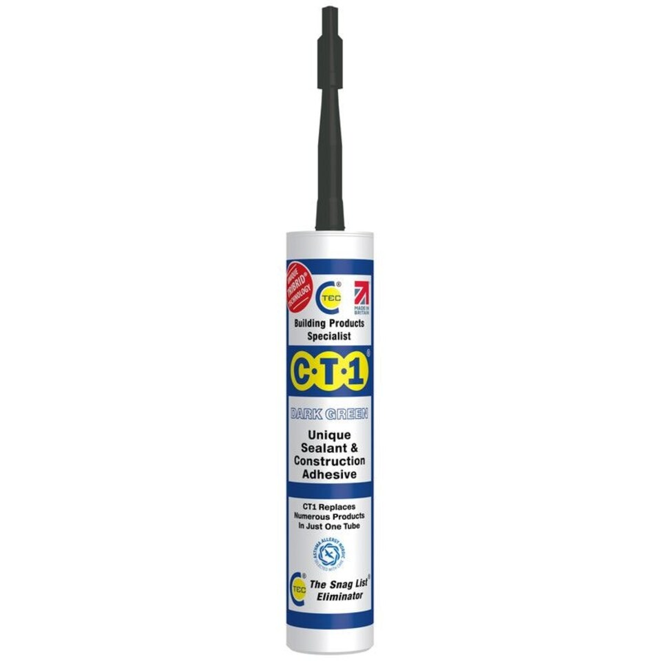 CT1 - Dark Green - Building Sealant & Adhesive Snag Tube for Virtually Any Material (1)