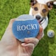 image 2 of Pre-Personalised Dog Ball Gift Pack 2pcs Blue Rocky