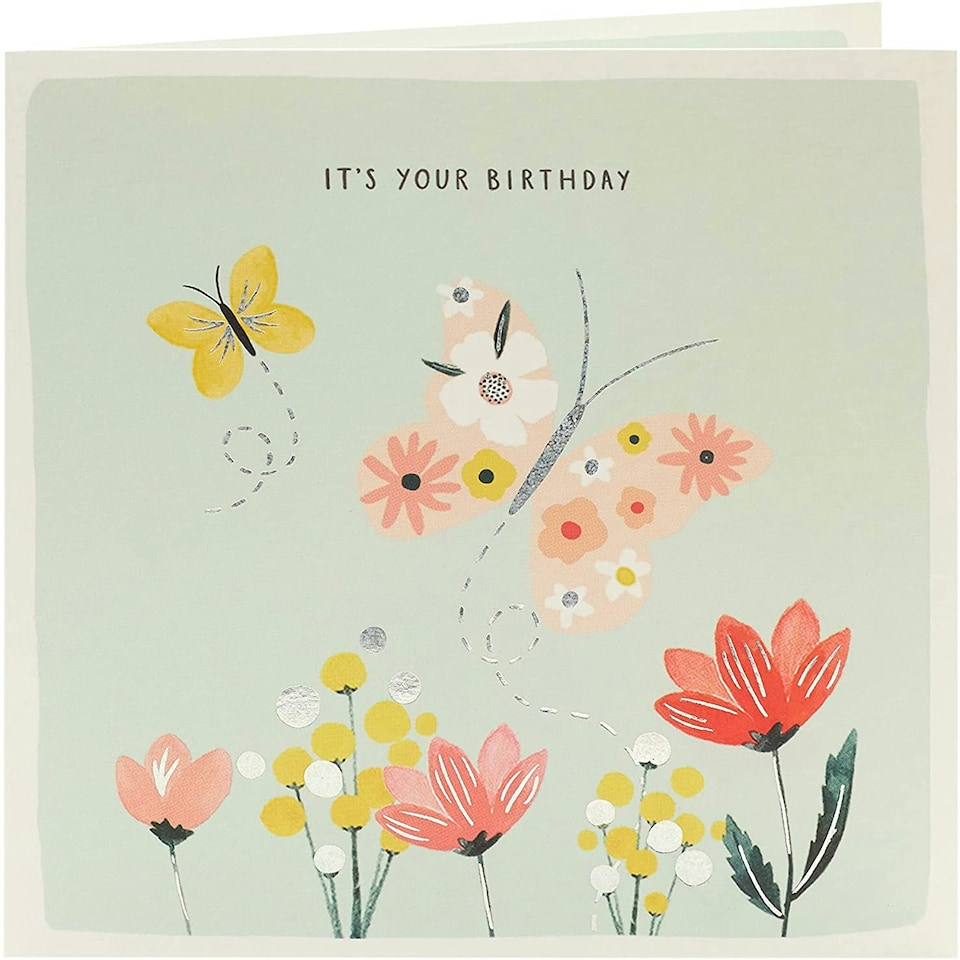image 1 of Cute Flower Design Birthday Card