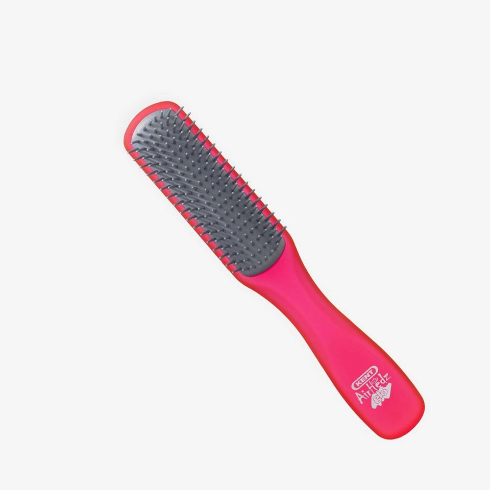 image 1 of Kent Brushes AirHedz Glo Narrow Detangling Brush in Red