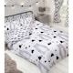 image 2 of PriceRightHome Scandi Bear Duvet Cover Set - Grey/Black/White - Junior | Grey | Toddler