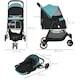 image 4 of PawHut Dog Stroller for XS Dogs, S Dogs, Cats with Rain Cover - Dark Green