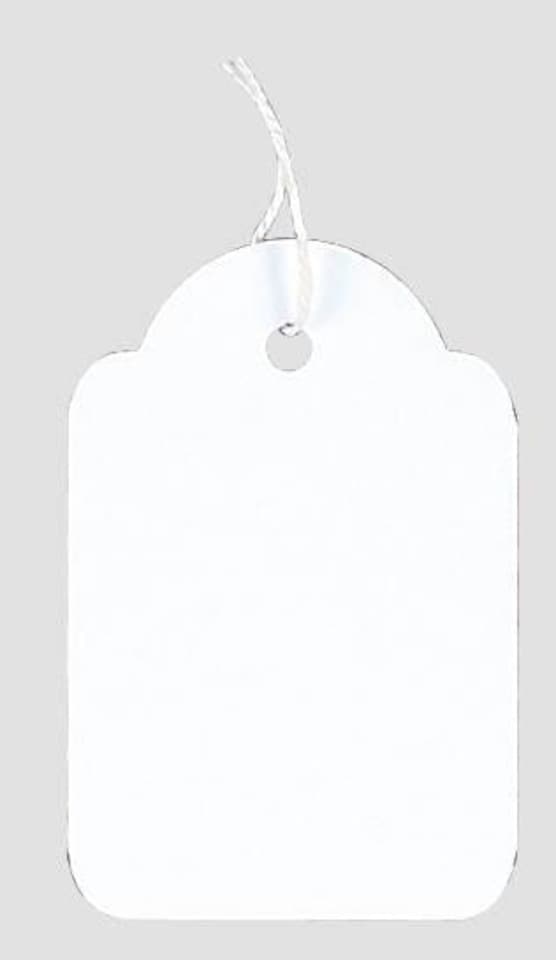 image 1 of Pack of 100 Strung Tags 28 x 43mm