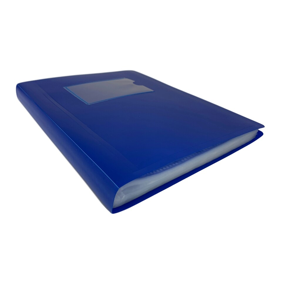image 1 of A5 Blue Flexible Cover 100 Pocket Display Book
