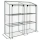 image 1 of Outsunny Mini Green House with 3 Tier Shelves, 151H x 143W x 46Dcm, Clear