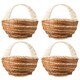 image 1 of FabFinds Rattan Hanging Basket 31cm 4 Pack