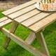 image 5 of Rowlinson Traditional Timber Picnic Table 1.5m Brown