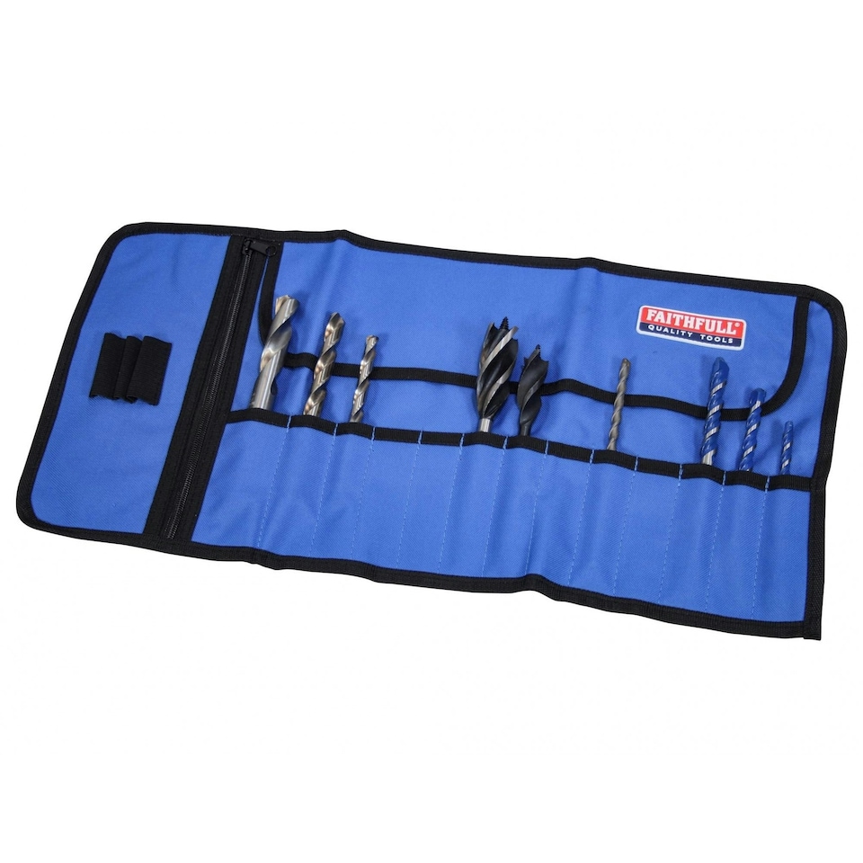 image 1 of Faithfull Bit Roll - Multi Colour - 13 Pockets 27 x 55cm Multi