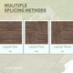 image 4 of Outsunny 27pc Floor Tiles Interlocking Solid Wood DIY Deck Tiles Outdoor Black