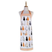 Ulster Weavers Cats In Waiting Apron - PVC/Oilcloth Orange