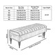 image 3 of 137cm Sierra Striped Ottoman Storage Bench with Black Turned Wooden Legs - Duck Egg Plush Velvet Upholstered Shoes Bench