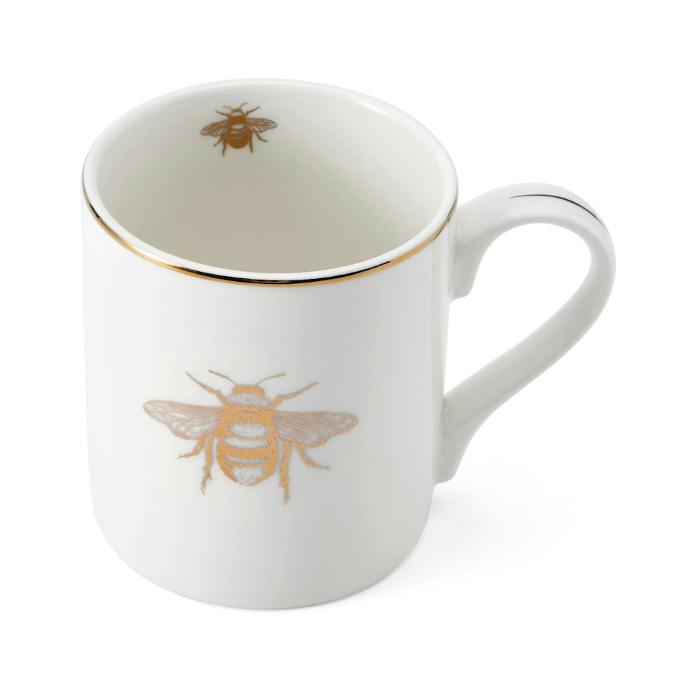 image 1 of Mikasa Queen Bee Straight-Sided Porcelain Mug, 280ml | White
