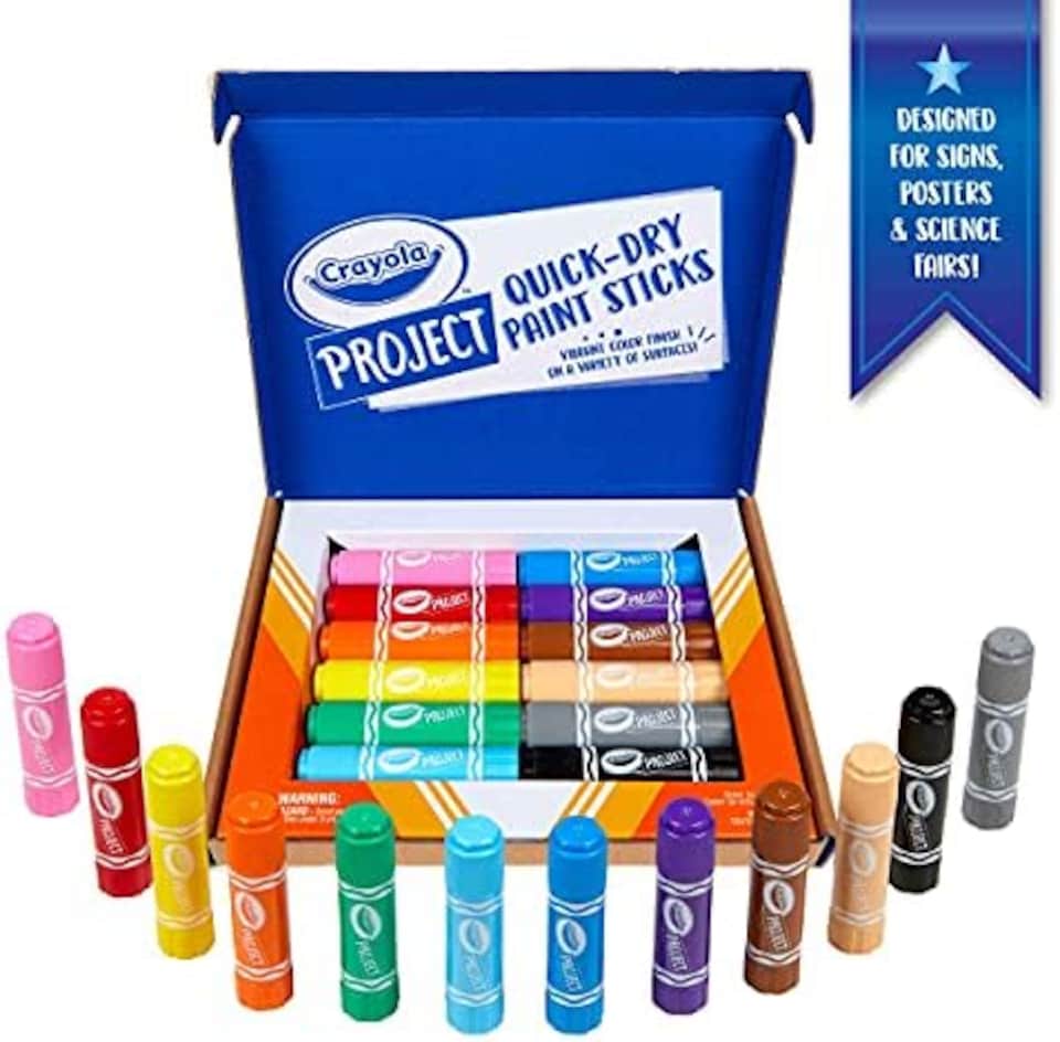 image 1 of Crayola Quick Dry Paint Sticks Set 12 Count