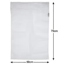 5 x Extra Large Size Net Washing Bags for Laundry with Strong Zip – 75cms x 50cms ( 29" x 20" ) White