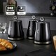 image 2 of GEEPAS 3-Piece Tea Coffee Sugar Canisters Set | Black