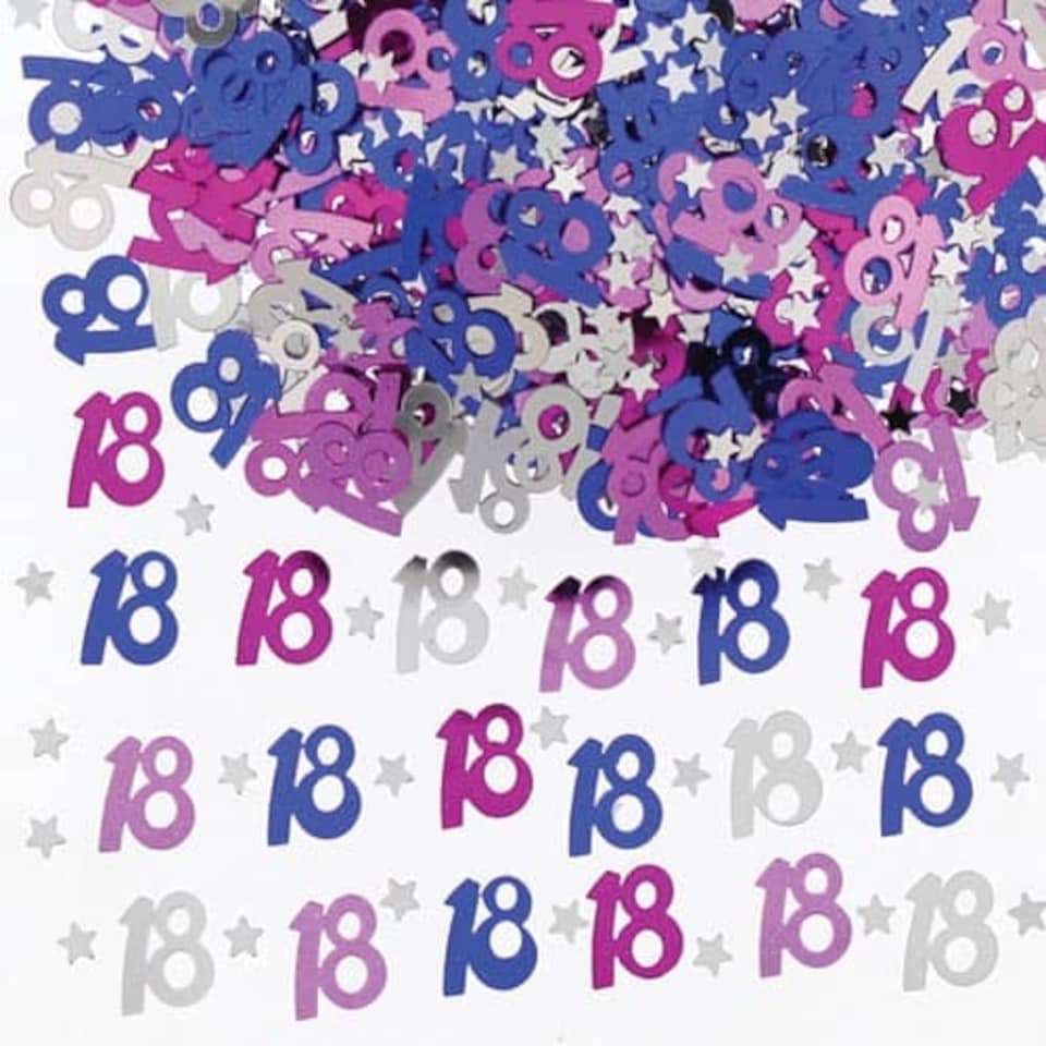 18th Birthday Pink Table Confetti - 14 Grams