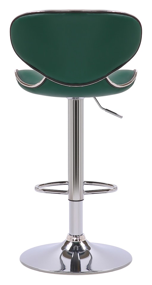 image 1 of Carcaso Kitchen Bar Stools Pair Sage Green, Adjustable Swivel Gas Lift, Chrome Base, For Breakfast Bar Or Kitchen