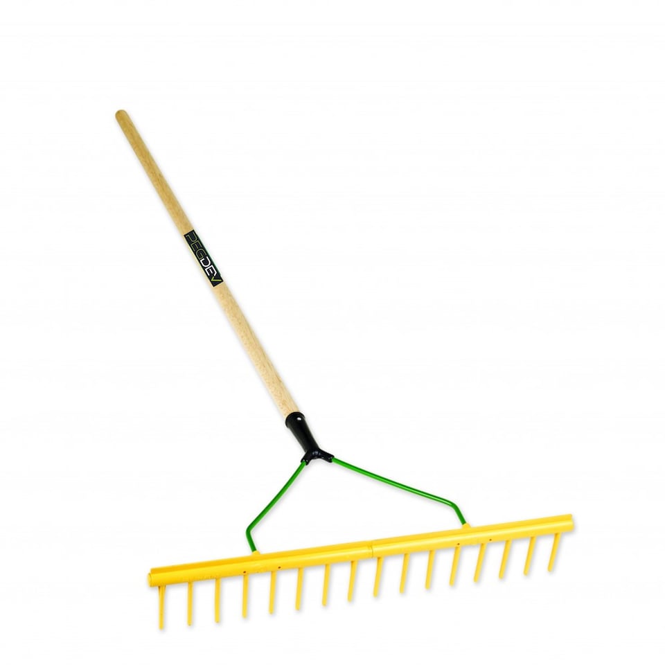image 1 of Pegdev Landscaping Rake Heavy Duty & Lightweight 16 Tooth