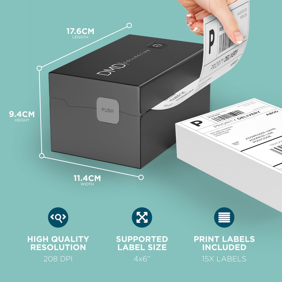 image 1 of DMD 4x6 Thermal Label Printer, Bluetooth & USB Connection