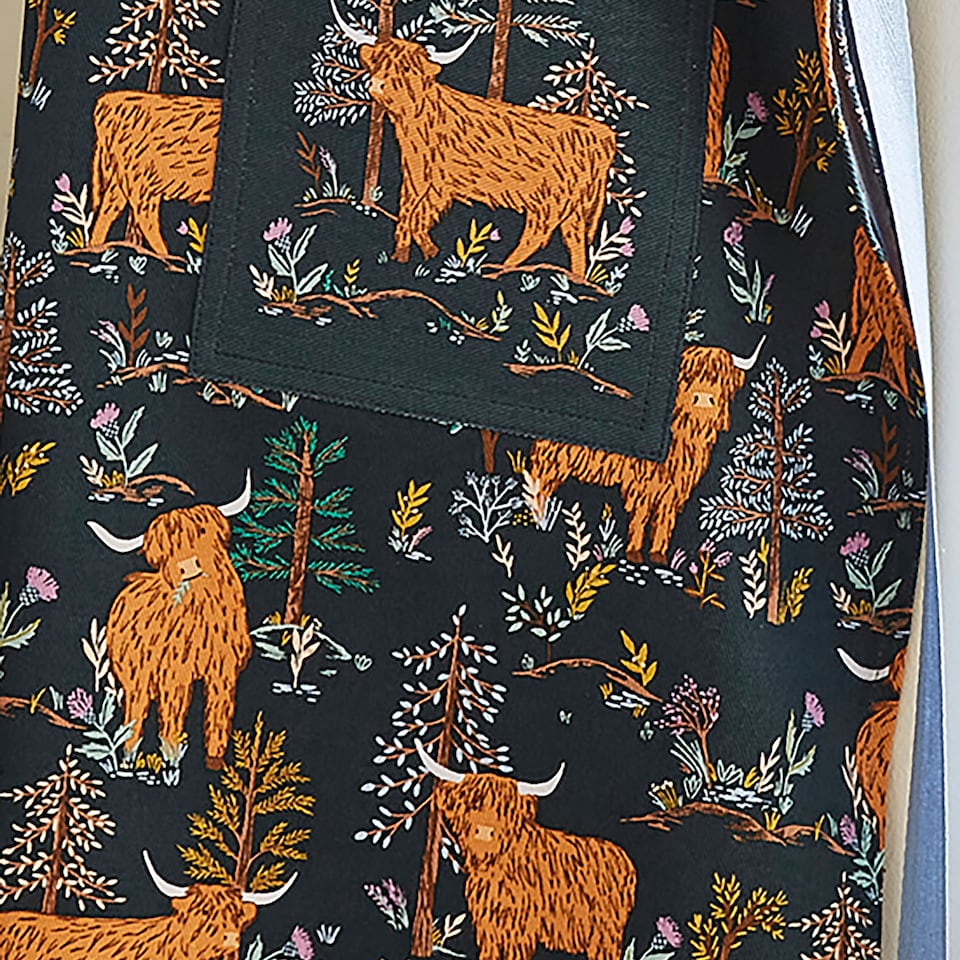image 1 of Ulster Weavers Connie the Cow Apron - Cotton Navy