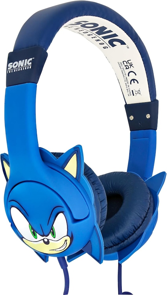 image 1 of Sonic The Hedgehog Childrens Headphones with Moulded Ears | Blue